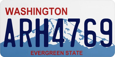 WA license plate ARH4769