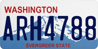 WA license plate ARH4788