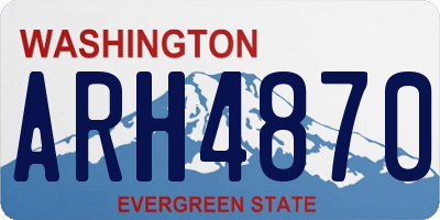 WA license plate ARH4870