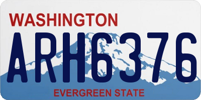 WA license plate ARH6376