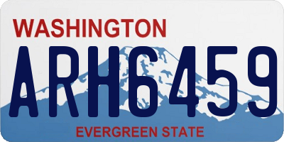 WA license plate ARH6459