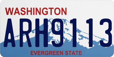 WA license plate ARH9113