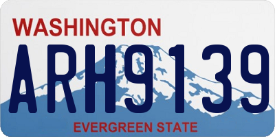 WA license plate ARH9139