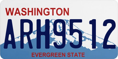 WA license plate ARH9512