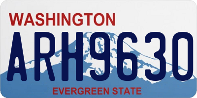 WA license plate ARH9630