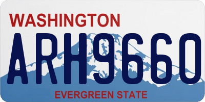 WA license plate ARH9660