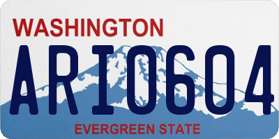 WA license plate ARI0604