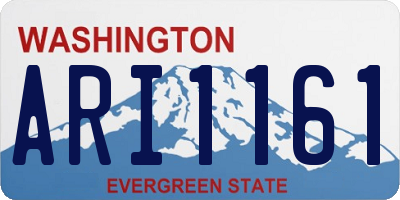WA license plate ARI1161
