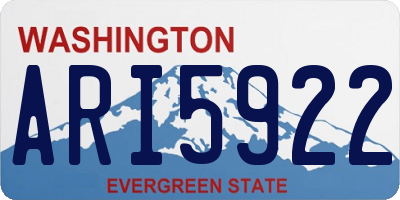 WA license plate ARI5922
