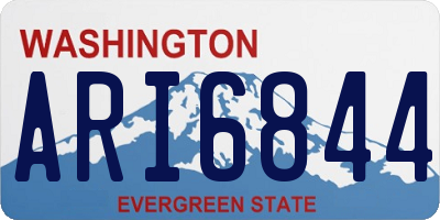 WA license plate ARI6844
