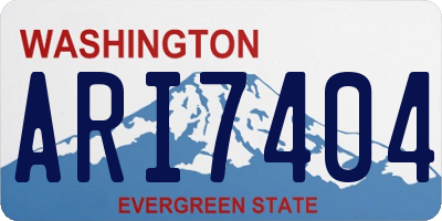 WA license plate ARI7404