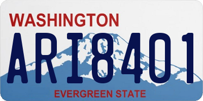 WA license plate ARI8401