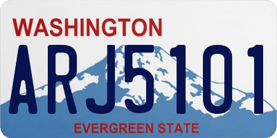 WA license plate ARJ5101