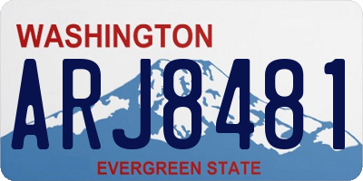 WA license plate ARJ8481