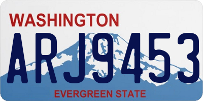 WA license plate ARJ9453