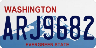 WA license plate ARJ9682