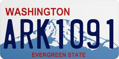 WA license plate ARK1091