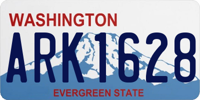 WA license plate ARK1628