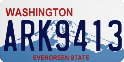 WA license plate ARK9413