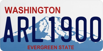WA license plate ARL1900