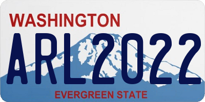 WA license plate ARL2022