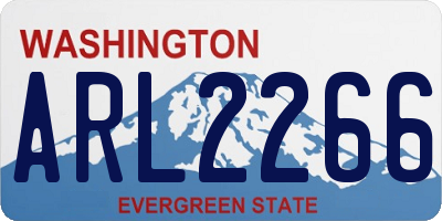 WA license plate ARL2266