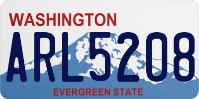 WA license plate ARL5208