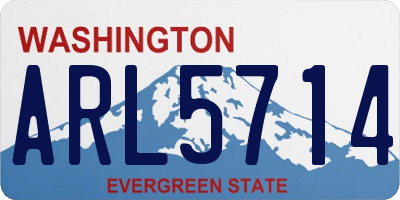 WA license plate ARL5714