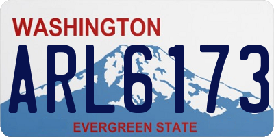 WA license plate ARL6173