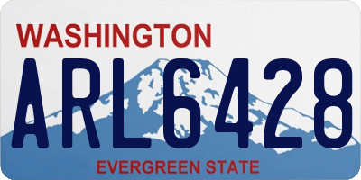WA license plate ARL6428