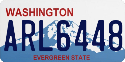 WA license plate ARL6448