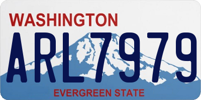 WA license plate ARL7979
