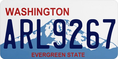 WA license plate ARL9267