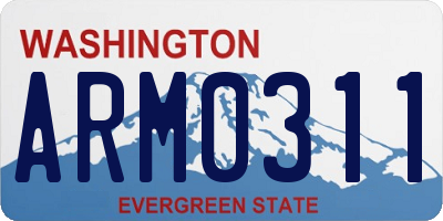 WA license plate ARM0311