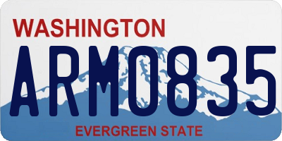 WA license plate ARM0835