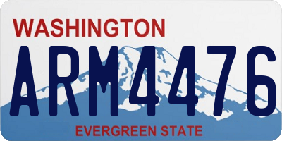 WA license plate ARM4476