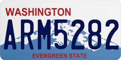 WA license plate ARM5282