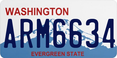 WA license plate ARM6634