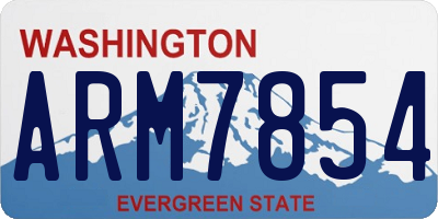 WA license plate ARM7854