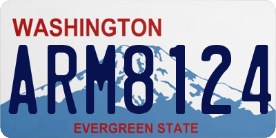 WA license plate ARM8124