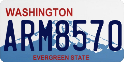WA license plate ARM8570