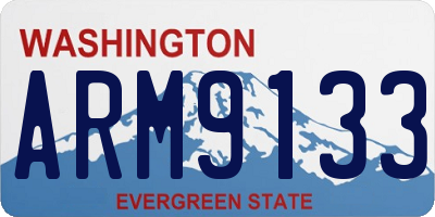 WA license plate ARM9133