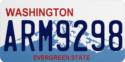 WA license plate ARM9298