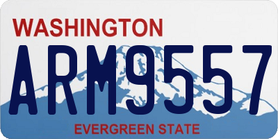 WA license plate ARM9557