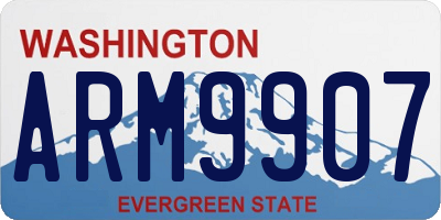 WA license plate ARM9907