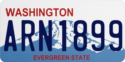 WA license plate ARN1899