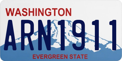 WA license plate ARN1911