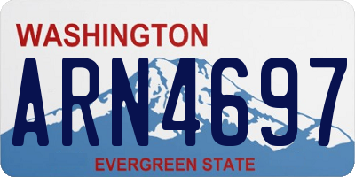 WA license plate ARN4697