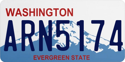 WA license plate ARN5174