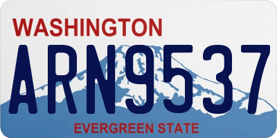 WA license plate ARN9537